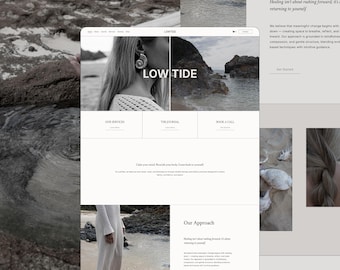 Squarespace Template: Website-Design für Coach, Therapeut, Wellness, Neutral, Minimalistisch