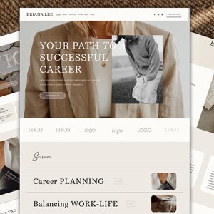Webbplatsmall Squarespace-mall, Portfolio-webbplats, Squarespace-mall, Webbdesign, Bloggwebbplats, Coaching-webbplatsmall bild 2
