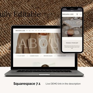 Webbplatsmall Squarespace-mall, Portfolio-webbplats, Squarespace-mall, Webbdesign, Bloggwebbplats, Coaching-webbplatsmall bild 8