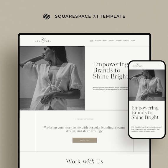 Minimalist Squarespace 7.1 Website Template: Blog & Booking