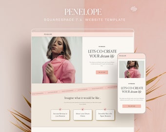 Modello di pagina di vendita Squarespace 7.1, Funnel di pagina singola per la vendita di corsi, ideale per il coaching e la vendita di programmi online, Landing Page