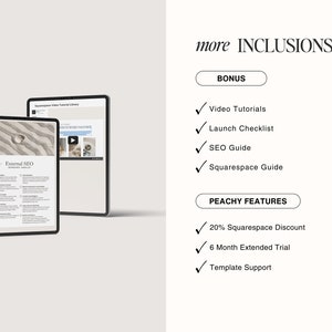 This Squarespace website includes video tutorials, Squarespace guides and template support