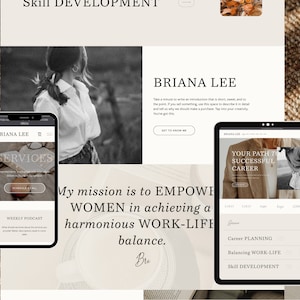 Webbplatsmall Squarespace-mall, Portfolio-webbplats, Squarespace-mall, Webbdesign, Bloggwebbplats, Coaching-webbplatsmall bild 1