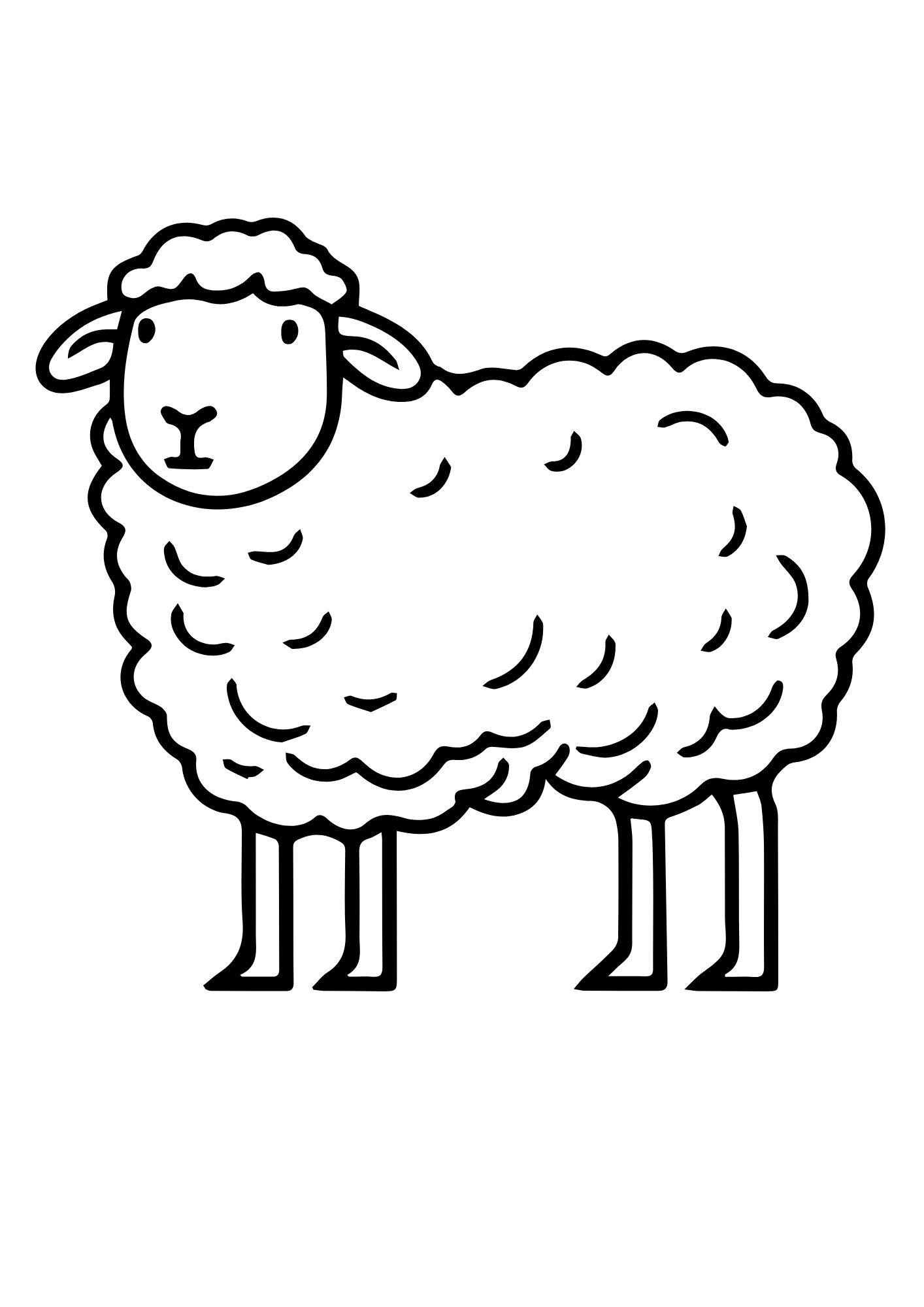 Domestic Animals Printable Coloring Sheet Coloring Pages Kids