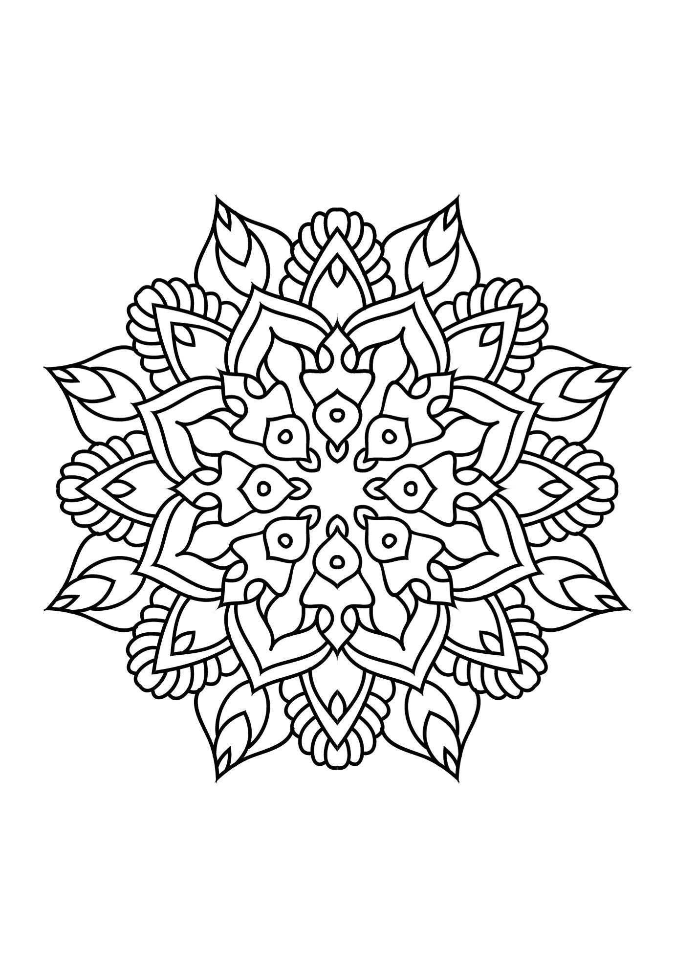 Mandala Coloring Pages for Kids Mandala Art Flower Mandalas Printable