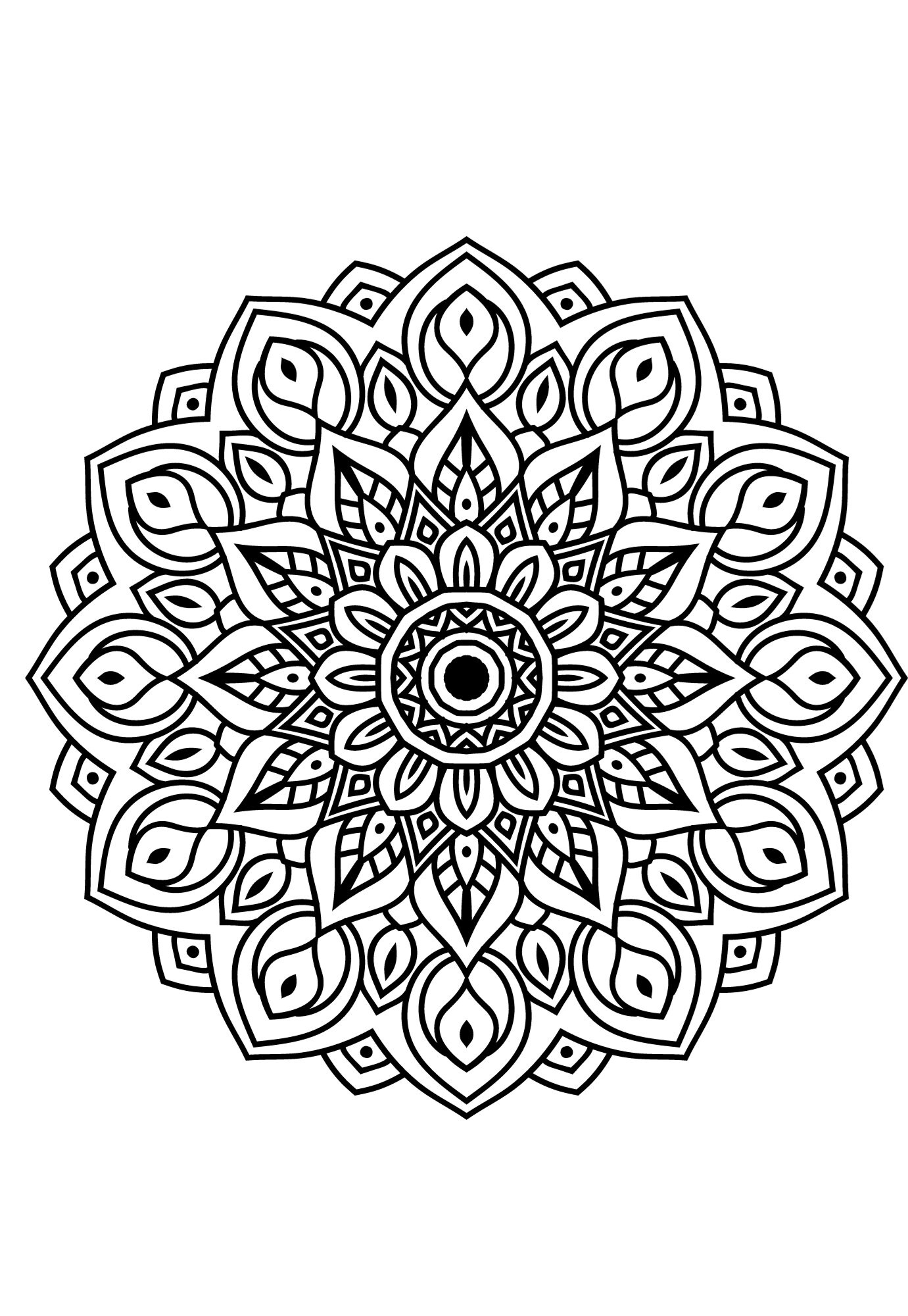 Mandala Coloring Pages for Kids Mandala Art Flower Mandalas Printable