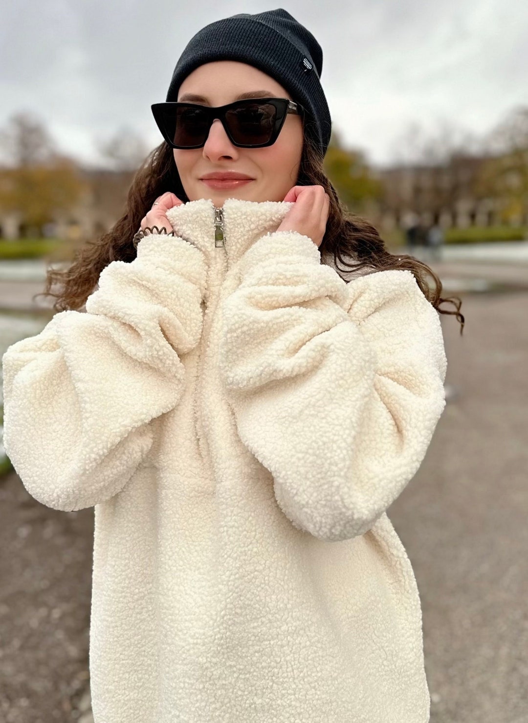 Flauschige Fleece-Jacke Für Damen Im Herbst Und Wi Produktbild-Vorschau 6