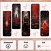 Red Thrill Printable Bookmarks, Rounded Corners Bookmark, Red Thrill ...