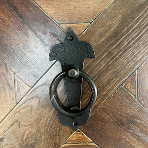 Türklopfer,%100 Messing, Haustürverzierung, Geschenk für ,Black Oxide, 16,5 cm