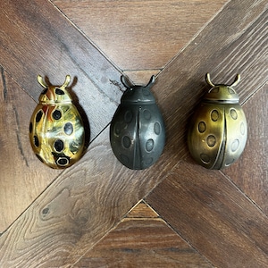 Ladybird Door Knocker,%100 Brass,Front Door Ornament, Gift For,Handmade,4.6 inch