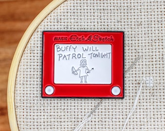 Vampire Patrol Needle Minder - Gothic Cross Stitch Magnet - Cute Sewing Notion - Gift for Embroidery Lovers - Fandom Needle Minder