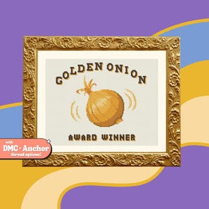 Golden Onion Award Cross-Stitch Pattern | Twilight Saga Fan | Twilight Funny | Edward Bella | Digital Pattern