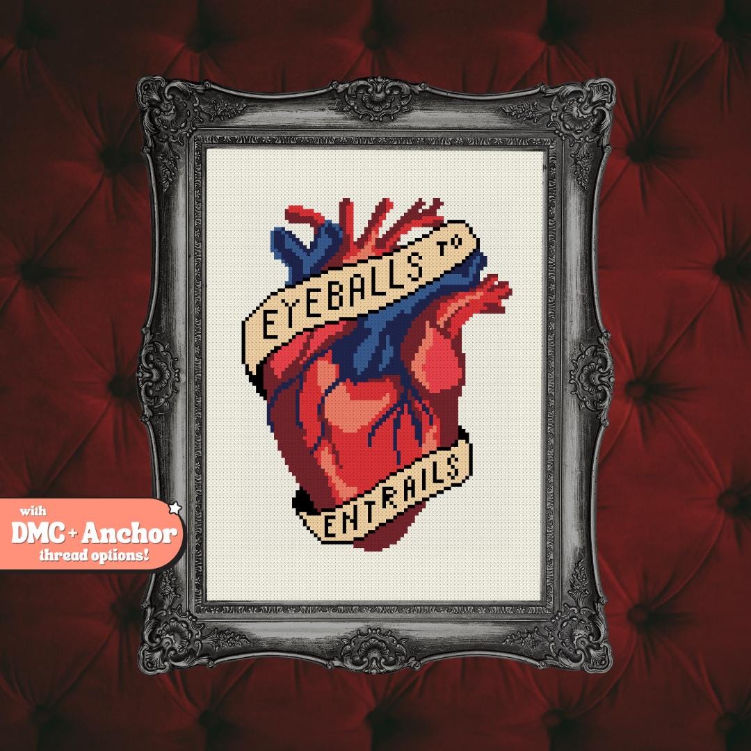 Entrails Pattern Eyeballs to Entrails Cross-stitch Pattern | Vampire Slayer ...
