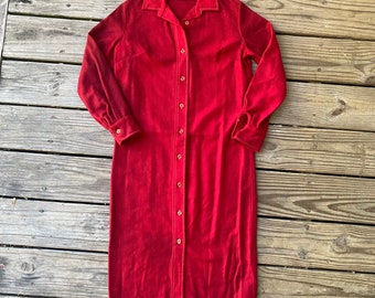 VTG ‘60s Bobbie Brooks Wool Flannel Shirt Dress