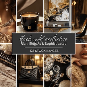 Black and Gold Aesthetic Stock Images - Rich, Elegant, and Sophisticated | 125 Luxe Photos for Instant Glamour, for Influencers, Bloggers.