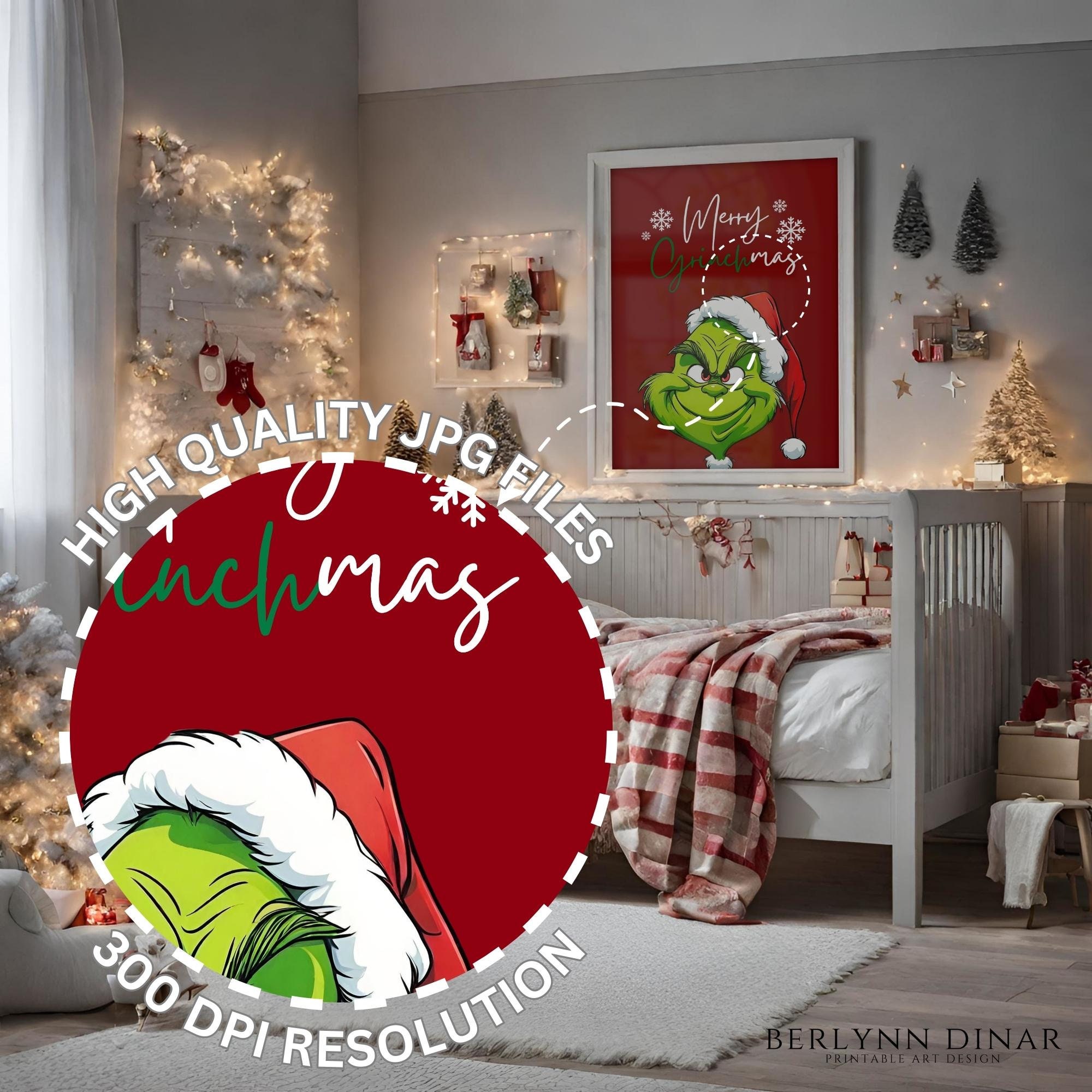 The Grinch Wall Art, Instant Download, Printable, Merry Christmas
