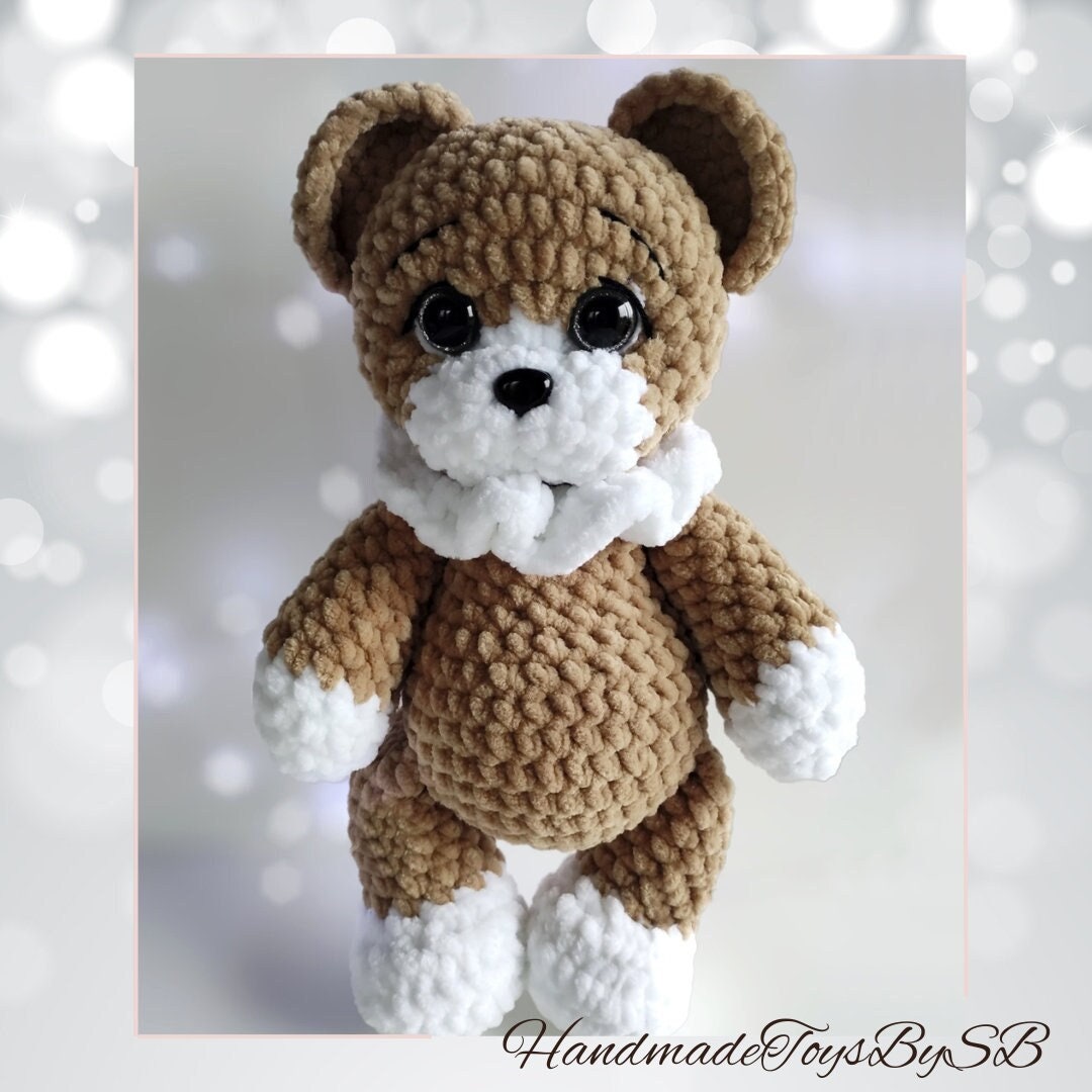 Handmade Crochet Newborn Teddy Bear Gift Set (5pc) – Baby Shower Gift