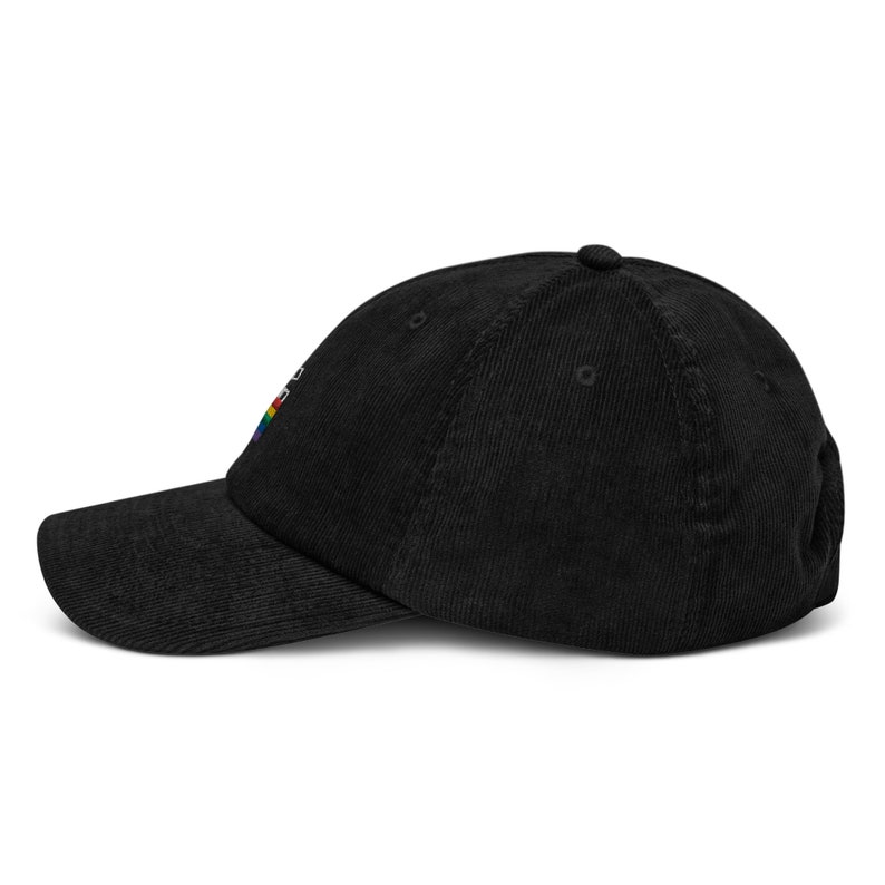 Pride Flag Movie Slate Film Clapper Embroidered Corduroy Hat - Gift for Queer Filmmakers - Gift for LGBTQIA Filmmakers - Film Director