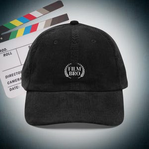 Film Bro Casquette en velours côtelé brodée Festival du film Lauriers Cadeau pour cinéphile cinéphile Drôle chapeau Réalisateur Acteur Producteur Étudiant en cinéma