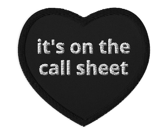 It's On The Call Sheet Heart Patch - Prima patch AC - Prima patch AC - Regalo per produttore cinematografico - Regista cinematografico - Direttore della fotografia