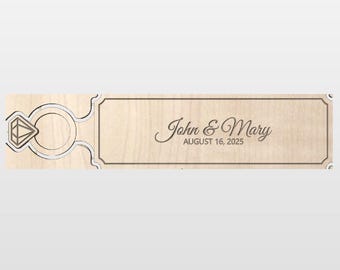 Ehering Serviertablett - Geschenk - Benutzerdefinierter Text - Digitale Datei - CNC Fräser - Enthält Werkzeugwege - Schriftdatei enthalten