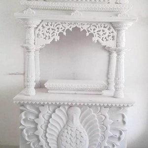 Designer Handmade White Marble Temple