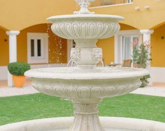 white marble fountain