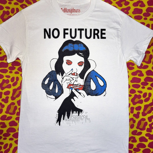 NO FUTURE Snow White Seditionaries DIY punk shirts