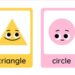 Bunte und anschauliche geometrische Figuren Karteikarten