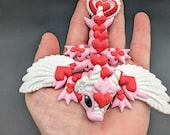 Valentine Dragon Heart Dragon Articulating Bookshelf Decor