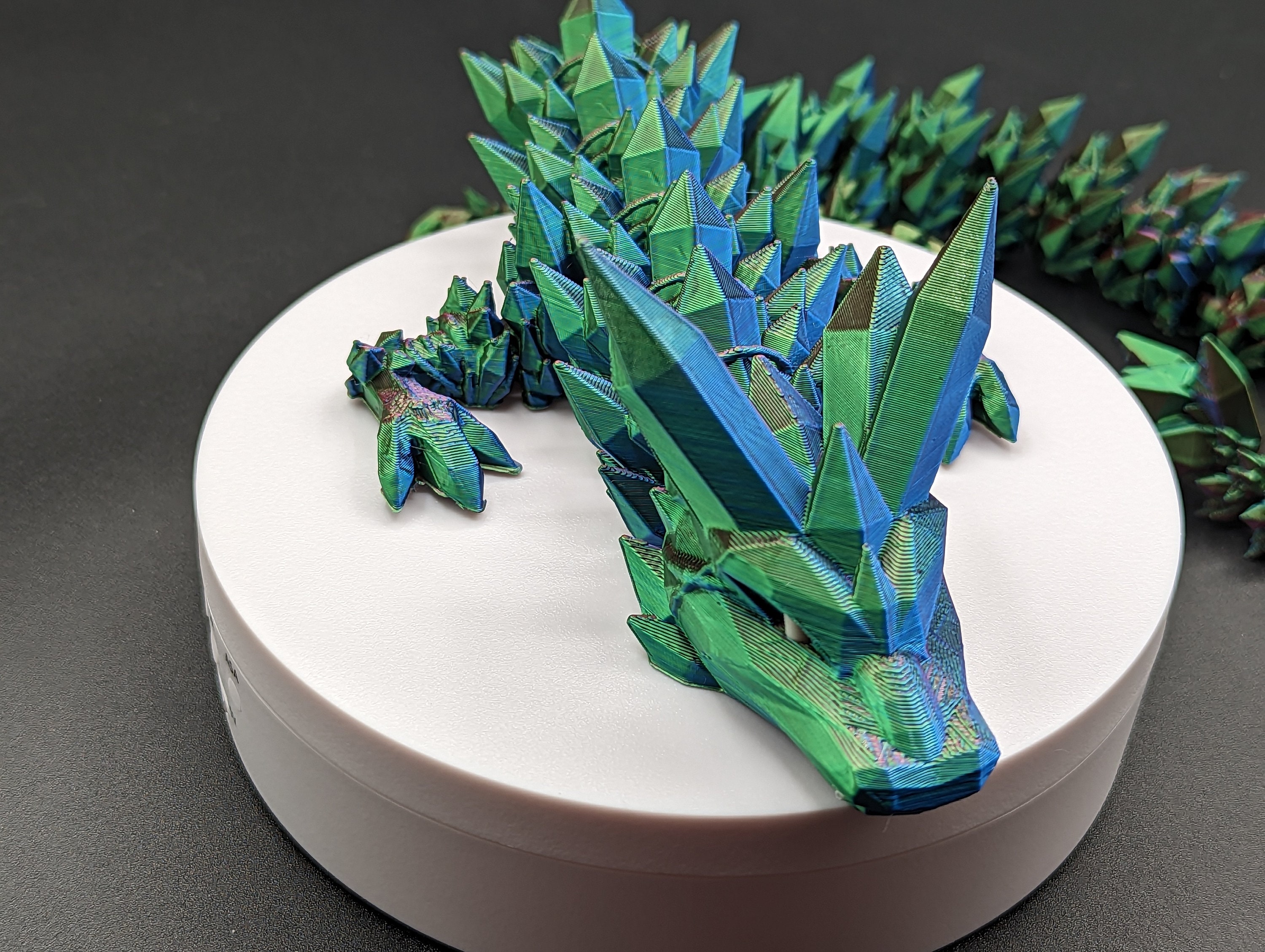 3d printed crystal dragon by cinderwing a true work of art etsy