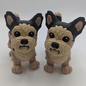 Adorable Articulated Yorkie Dog Toy Figurine