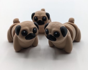 Adorable Articulated Pug Dog Fidget Toy