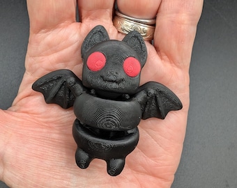 Articulating Tiny Halloween Baby Bat Fidget Toy