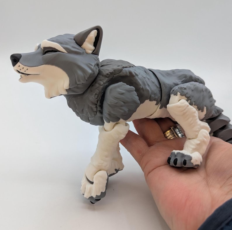 Wolves Figures Large Majestic Articulated Wolf Figurine Toy - Etsy