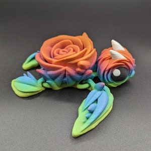 3D Printed Rose Turtle Sculpture: Unique Home Decor Gift - Etsy