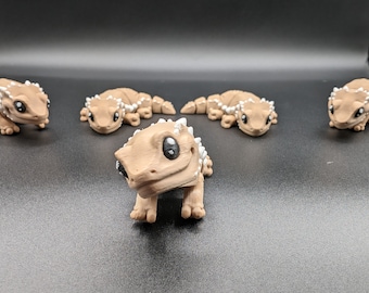 Articulated Baby Bearded Dragon Fidget Toy: 3D Printed Lizard