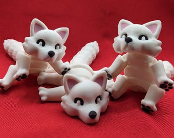 Articulated Artic Fox Fidget Toy
