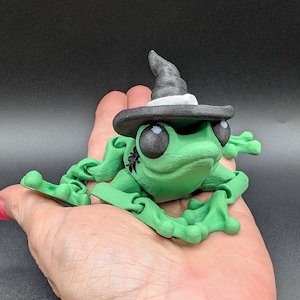 Articulated Witchy Halloween Frog
