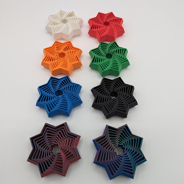 Fidget 3D Printed Fractal Fidget Stars Fidget Toy Desk Stress Toy