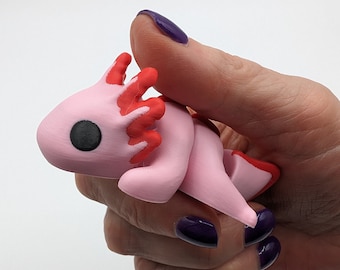 3D Printed Articulated Baby Axolotl Fidget Toy