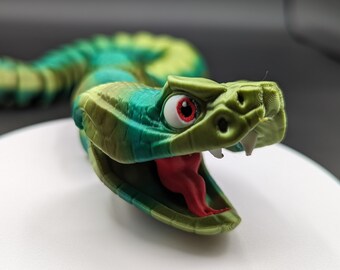 Rattlesnake Articulating 3D Printed Rattlesnake by Matmire Printed in multiple colors! No painting!
