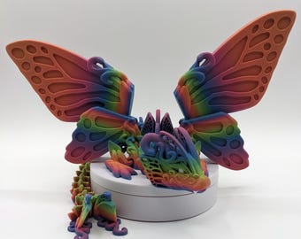 Articulated Butterfly Wing Dragon: 3D Printed Fidget Toy