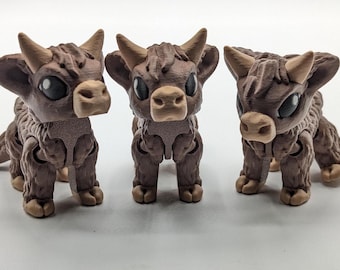 Articulated Baby Highland Cow Fidget Toy