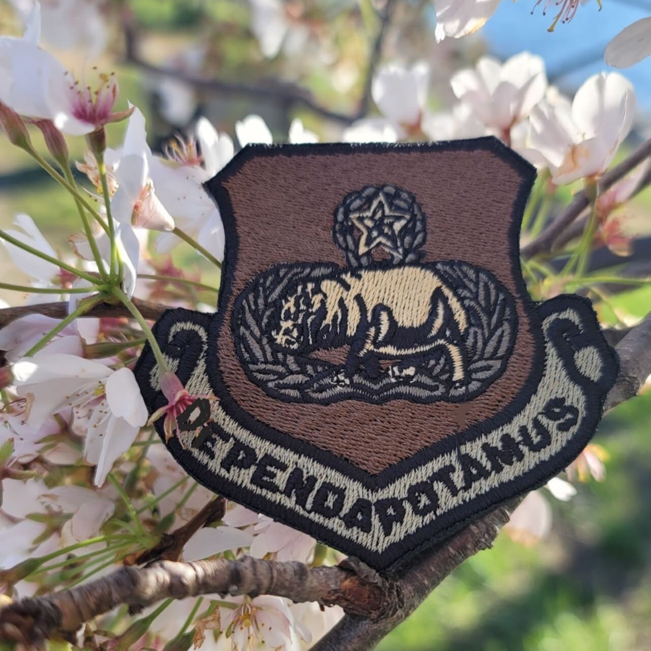 Dependapotamus. Custom Design|Velcro Patch|Military Patch|Air Force|Uniform|Gift|Morale|For Her