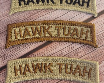 Hawk Tuah, Spit on That Thang: Custom Ranger shoulder tab. Military Morale Patch