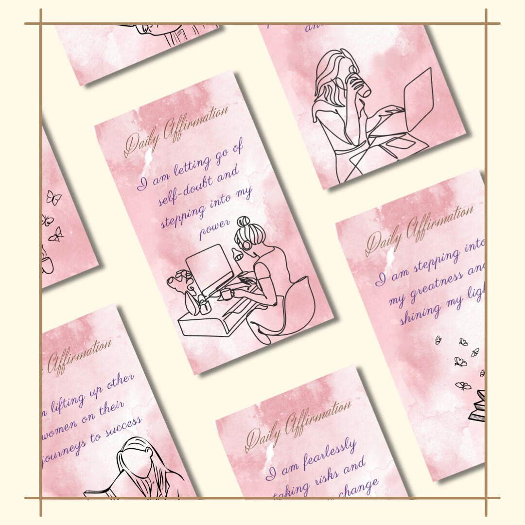 Girl Boss Printable Affirmation Cards - Etsy