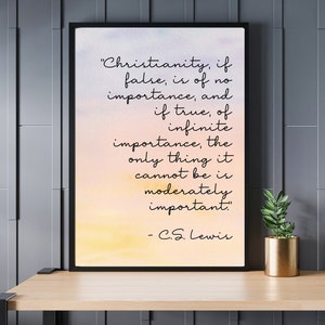 CS Lewis Wall Art,  CS Lewis Quotes, CS Lewis Poster, Printable C S Lewis Quote, Mere Christianity Quote