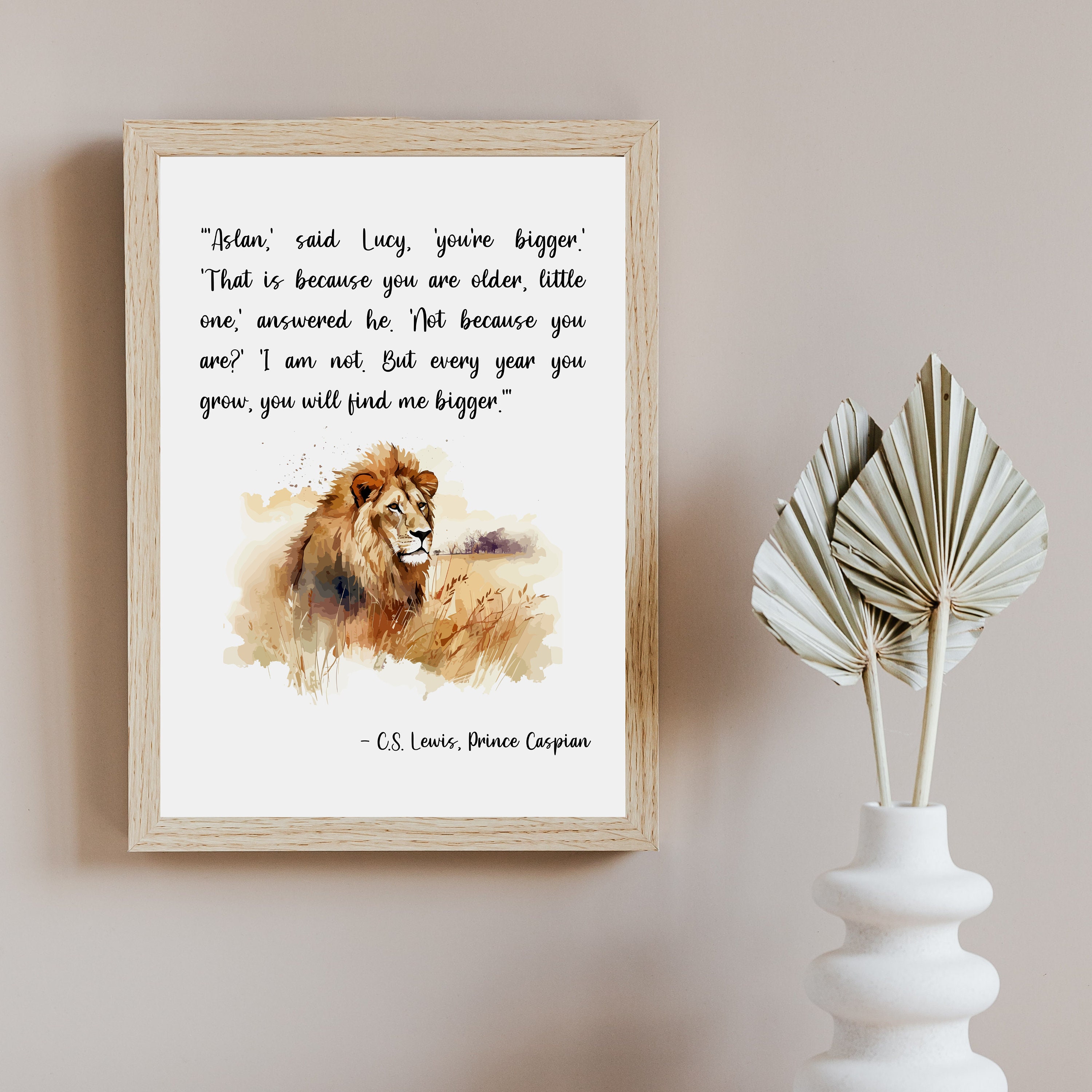 Aslan Quote // Narnia, CS Lewis Poster for Sale by CarolineTherese