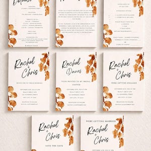 Minimalistische huwelijksuitnodiging, moderne scriptsjabloon (digitale download)